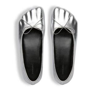 Balenciaga Anatomic Silver Women's Ballet Flats